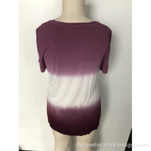 Gradient short sleeve top